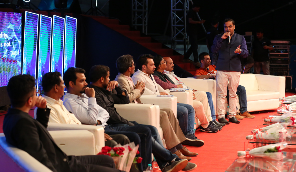 ketan mohitkar speaking at mankapur stadium