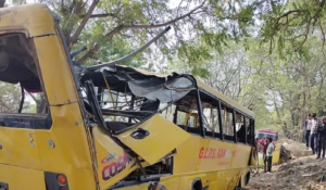 School Bus Overturns in Mahendragarh, Haryana