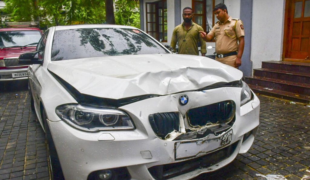 Woman killed as BMW hits two-wheeler