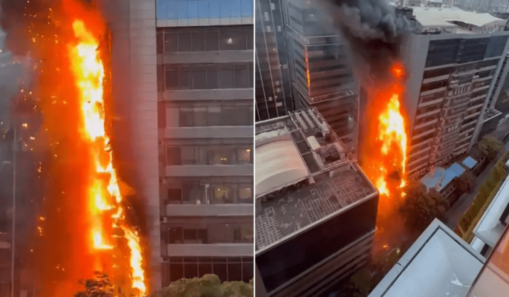 Fire breaks out at 15-storey high-rise in Lower Parel