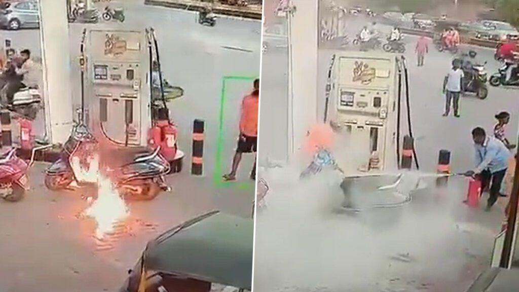 Drunk Man Ignites Fire at Hyderabad Petrol Pump Following Employee's 'Dare'