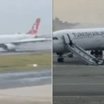 Turkish Airlines Plane Tyre Fire In Nepal