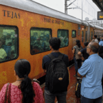 Rajdhani Express Delayed Near Mumbai Due to Heavy Rain, Passengers Face Long Wait