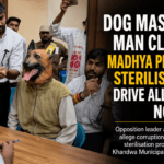 Dog Mask Protest in Khandwa: Man Alleges Irregularities in Stray Dog Sterilisation Drive