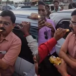 वैजापुर में एक्सपायरी बिस्किट को लेकर हंगामा, अधिकारी के मुंह में ठूसा बिस्किट